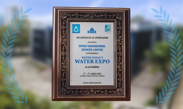 Certificate of Appreciation: Water Today's Water Expo
